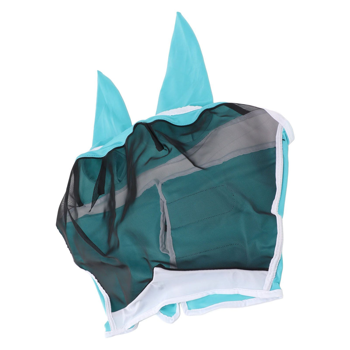 Horse Fly Mask All Round Mesh Breathable Fly Mask Elastic UV Protection Horse Face Mask with Ears Blue S 42x35cm / 16.5x13.8in