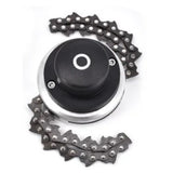Chain Trimmer Head Grass Cutter Head Replacement Manganese Steel Lawn Mower Head 1in Hole