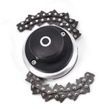 Chain Trimmer Head Grass Cutter Head Replacement Manganese Steel Lawn Mower Head 1in Hole