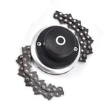 Chain Trimmer Head Grass Cutter Head Replacement Manganese Steel Lawn Mower Head 1in Hole