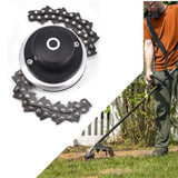 Chain Trimmer Head Grass Cutter Head Replacement Manganese Steel Lawn Mower Head 1in Hole - 45-Degree Angle