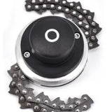 Chain Trimmer Head Grass Cutter Head Replacement Manganese Steel Lawn Mower Head 1in Hole