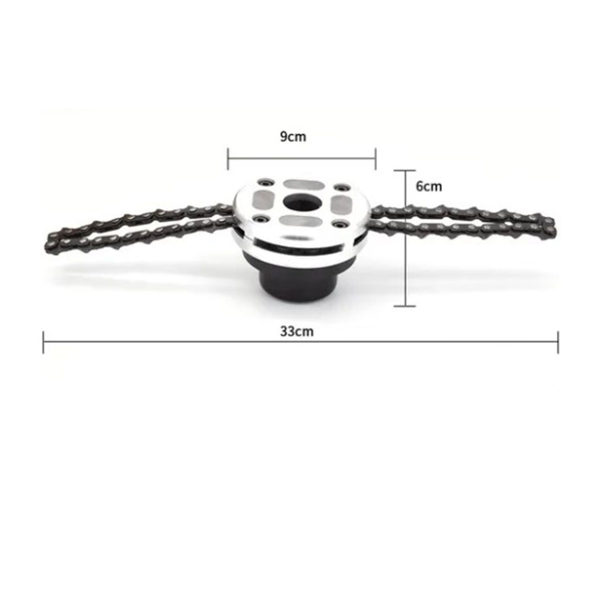 Chain Trimmer Head Grass Cutter Head Replacement Manganese Steel Lawn Mower Head 1in Hole