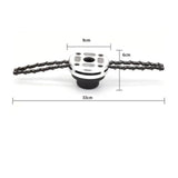 Chain Trimmer Head Grass Cutter Head Replacement Manganese Steel Lawn Mower Head 1in Hole - Extra Image