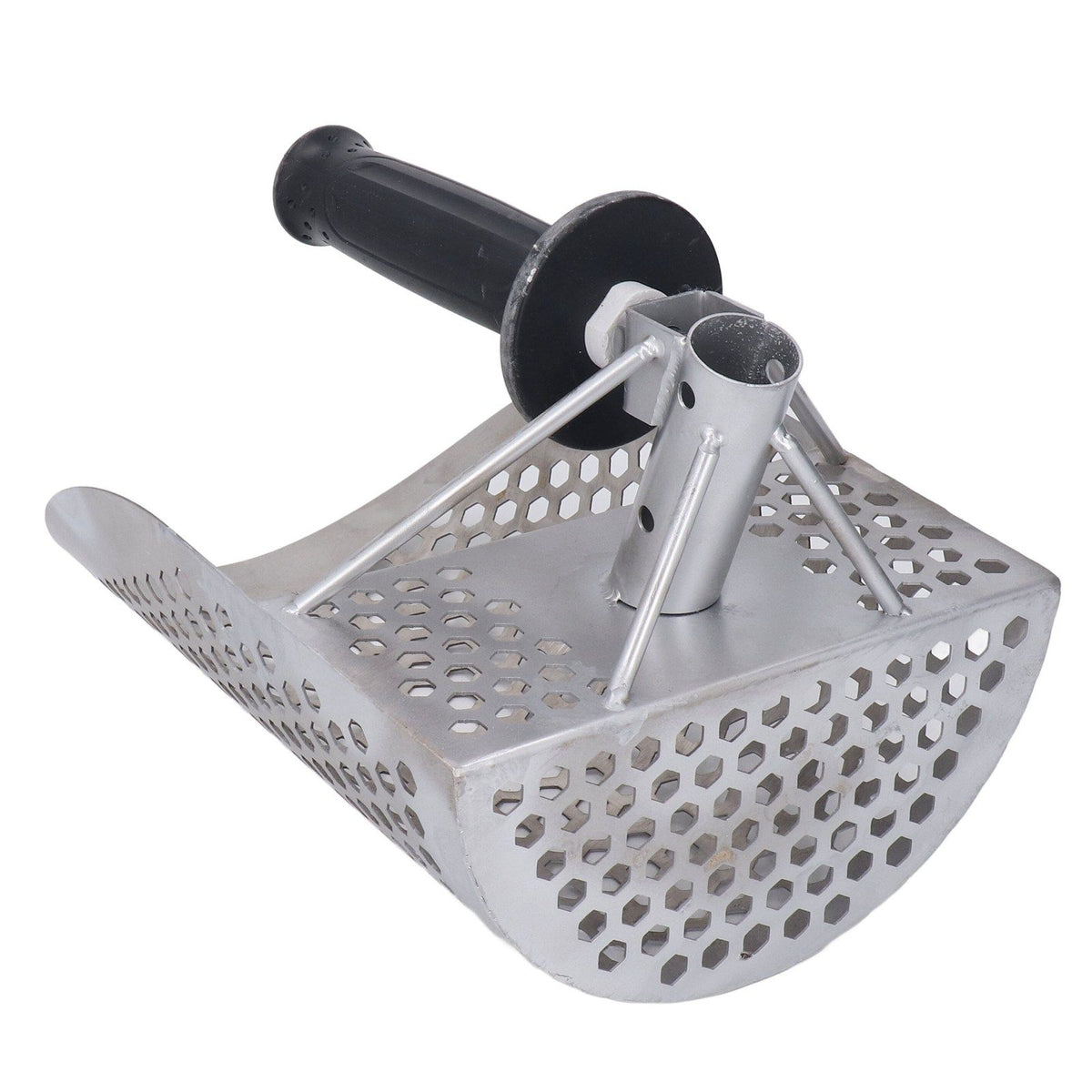 Beach Sand Scoop Metal Detecting Hunting Tool Detector Stainless Steel Hexahedron Holes Sand Scoop