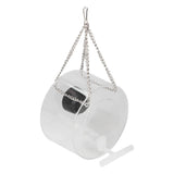 Smart Camera Bird Feeder Real Time Monitoring Hanging Bird Feeders for Outdoors Garden Round - Side View