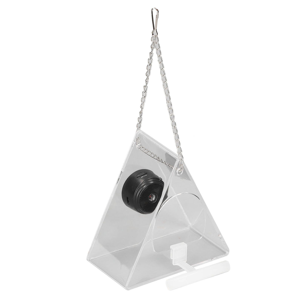 Smart Camera Bird Feeder Real Time Monitoring Hanging Bird Feeders for Outdoors Garden Triangle