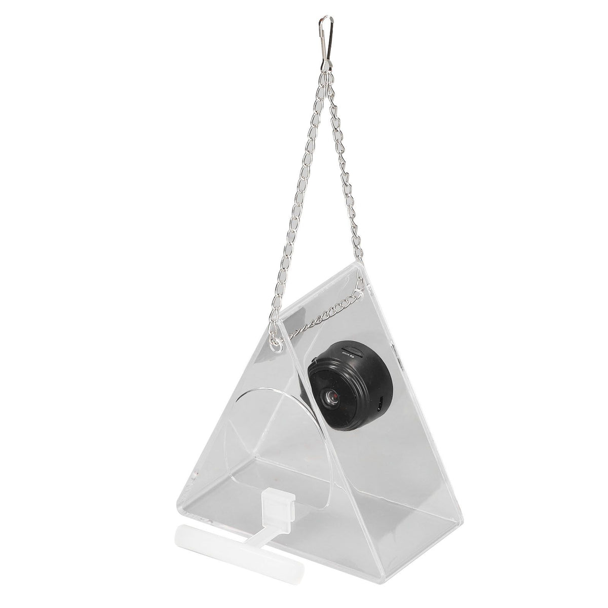 Smart Camera Bird Feeder Real Time Monitoring Hanging Bird Feeders for Outdoors Garden Triangle