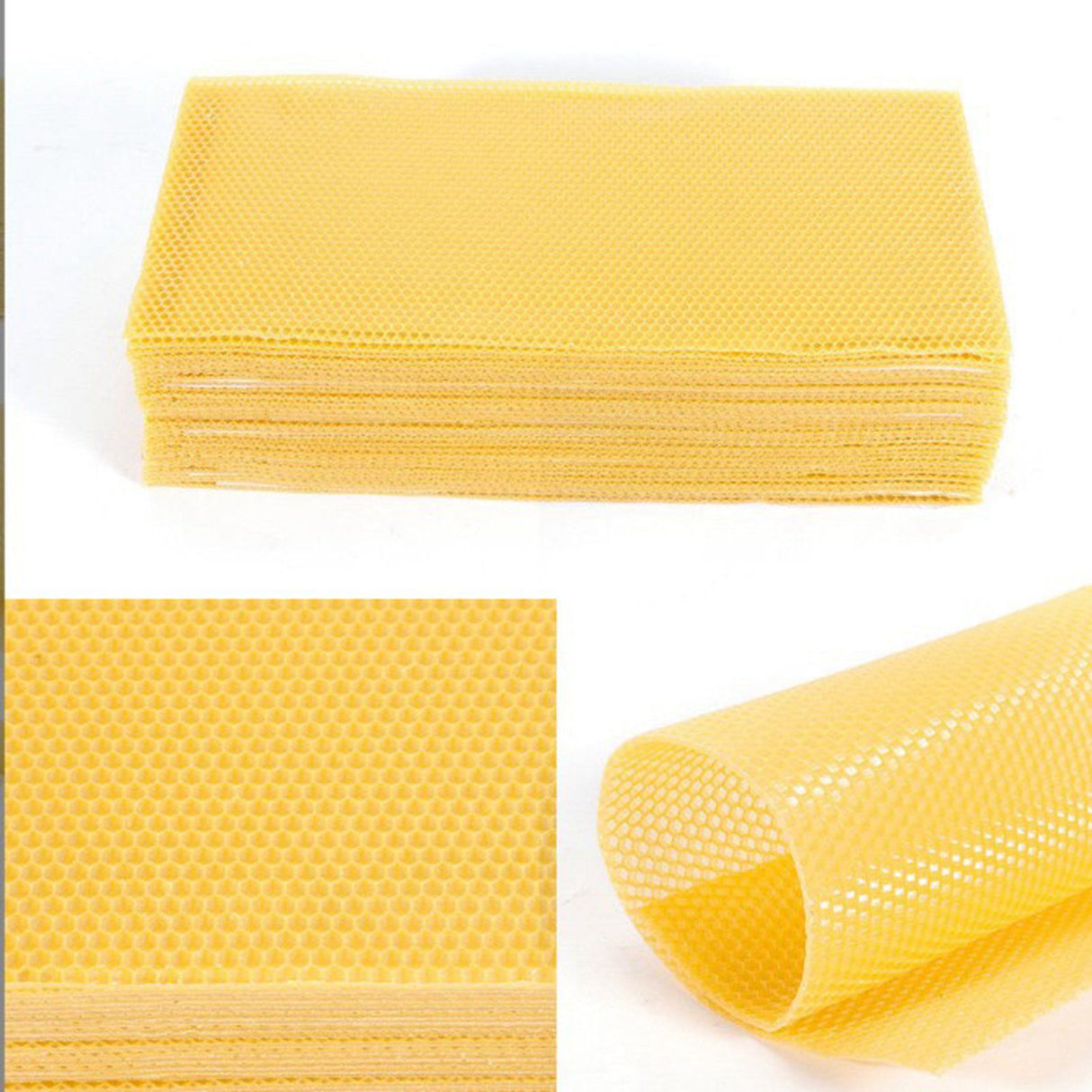 10Pcs Beeswax Sheets for Candle Making Natural Beeswax Honeycomb Foundation Sheets for Kids Adults