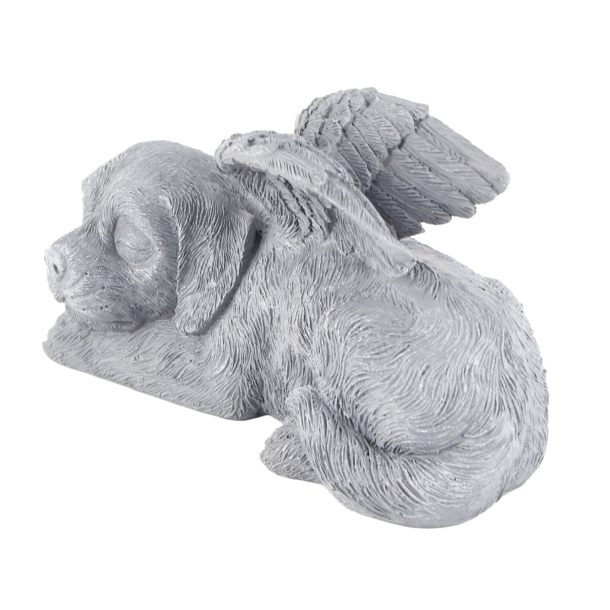 Pet Memorial Statue Resin Sleeping Pet Angel Garden Sculpture for Pet Memorial Gravestone Ornament Angel Dog
