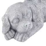Pet Memorial Statue Resin Sleeping Pet Angel Garden Sculpture for Pet Memorial Gravestone Ornament Angel Dog