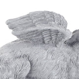 Pet Memorial Statue Resin Sleeping Pet Angel Garden Sculpture for Pet Memorial Gravestone Ornament Angel Dog - Low Angle
