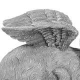 Pet Memorial Statue Resin Sleeping Pet Angel Garden Sculpture for Pet Memorial Gravestone Ornament Angel Cat - Close-Up Angle