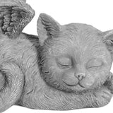 Pet Memorial Statue Resin Sleeping Pet Angel Garden Sculpture for Pet Memorial Gravestone Ornament Angel Cat