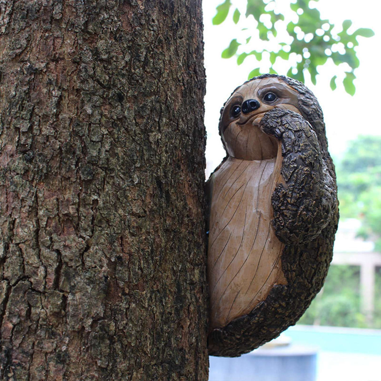 Garden Peeker Sloth Sculptures Lovely Innovative Simulation Resin Waterproof Lasting Tree Hugger Peeker Statue