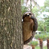 Garden Peeker Sloth Sculptures Lovely Innovative Simulation Resin Waterproof Lasting Tree Hugger Peeker Statue
