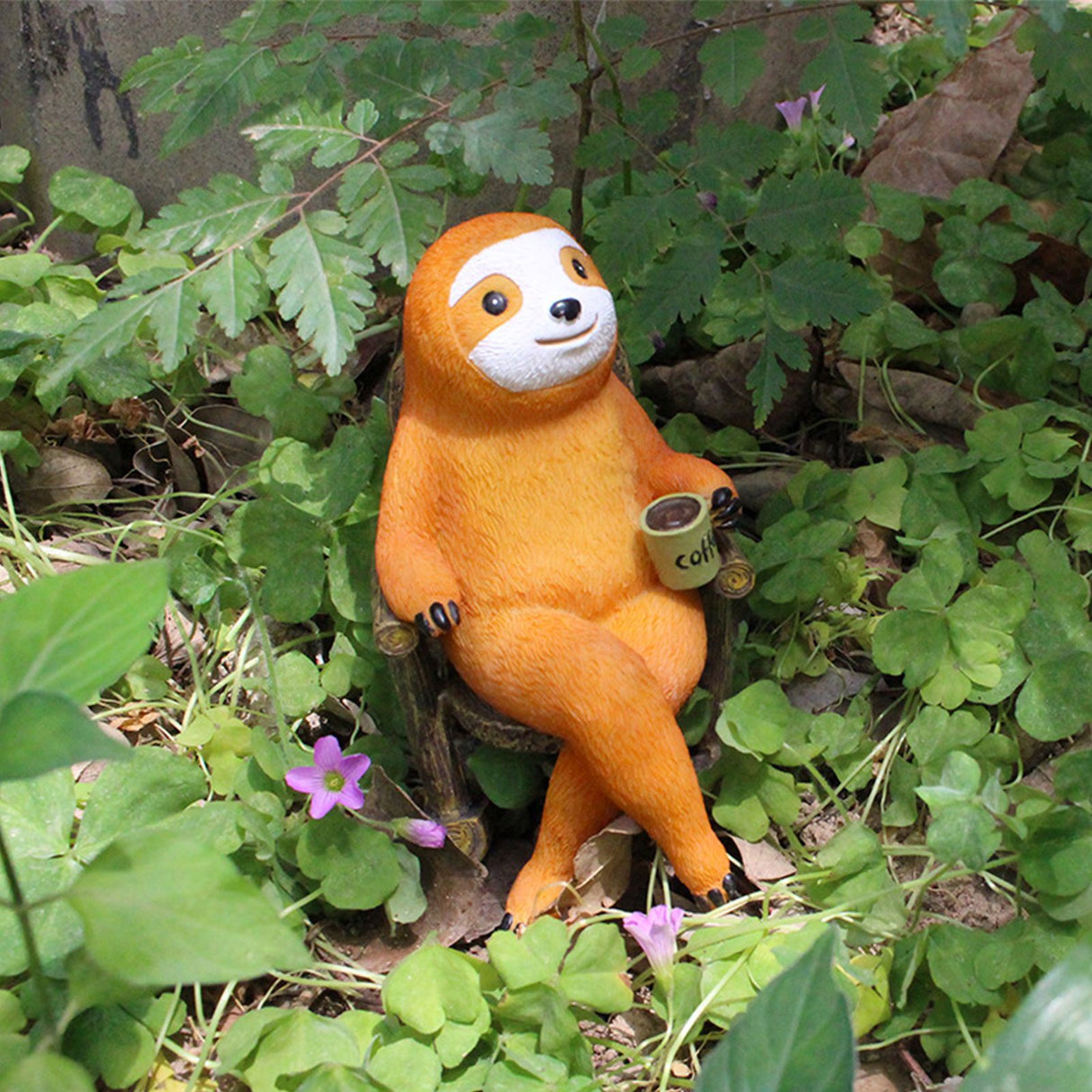 Sloth Statue Lifelike Vivid Exquisite Resin Sloth Figure Ornament Decoration for Courtyard Garden Yard