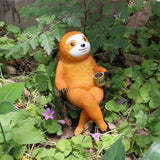 Sloth Statue Lifelike Vivid Exquisite Resin Sloth Figure Ornament Decoration for Courtyard Garden Yard