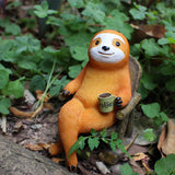 Sloth Statue Lifelike Vivid Exquisite Resin Sloth Figure Ornament Decoration for Courtyard Garden Yard - Extra Image