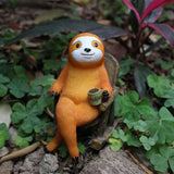 Sloth Statue Lifelike Vivid Exquisite Resin Sloth Figure Ornament Decoration for Courtyard Garden Yard