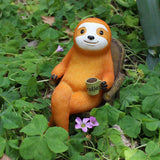 Sloth Statue Lifelike Vivid Exquisite Resin Sloth Figure Ornament Decoration for Courtyard Garden Yard