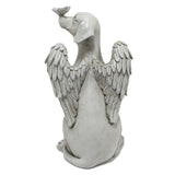 Angel Dog Memorial Statue Hand Carving Vivid Exquisite Synthetic Resin Pet Memorial Stones for Outdoor Garden