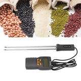 Grain Moisture Meter Tester LCD Display with Backlit Automatic Temperature Compensation Garden Tools