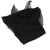 Horse Mesh Fly Mask Breathable Elastic Horse Face Mask with Ears Protection Riding Equestrian Equipment Black - Close-Up Angle