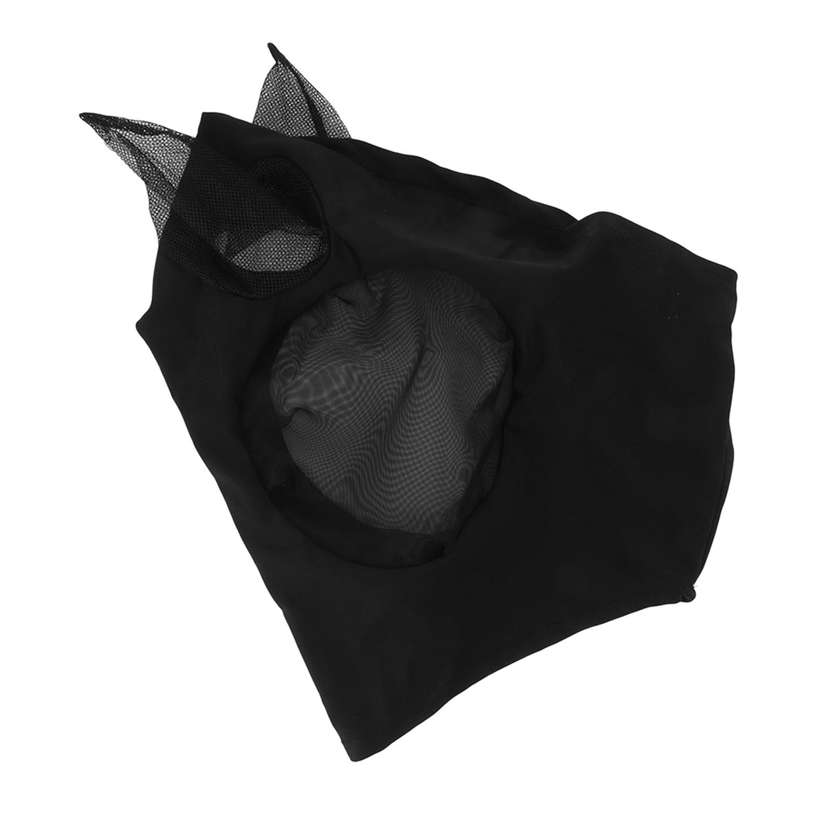 Horse Mesh Fly Mask Breathable Elastic Horse Face Mask with Ears Protection Riding Equestrian Equipment Black