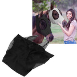 Horse Mesh Fly Mask Breathable Elastic Horse Face Mask with Ears Protection Riding Equestrian Equipment Black