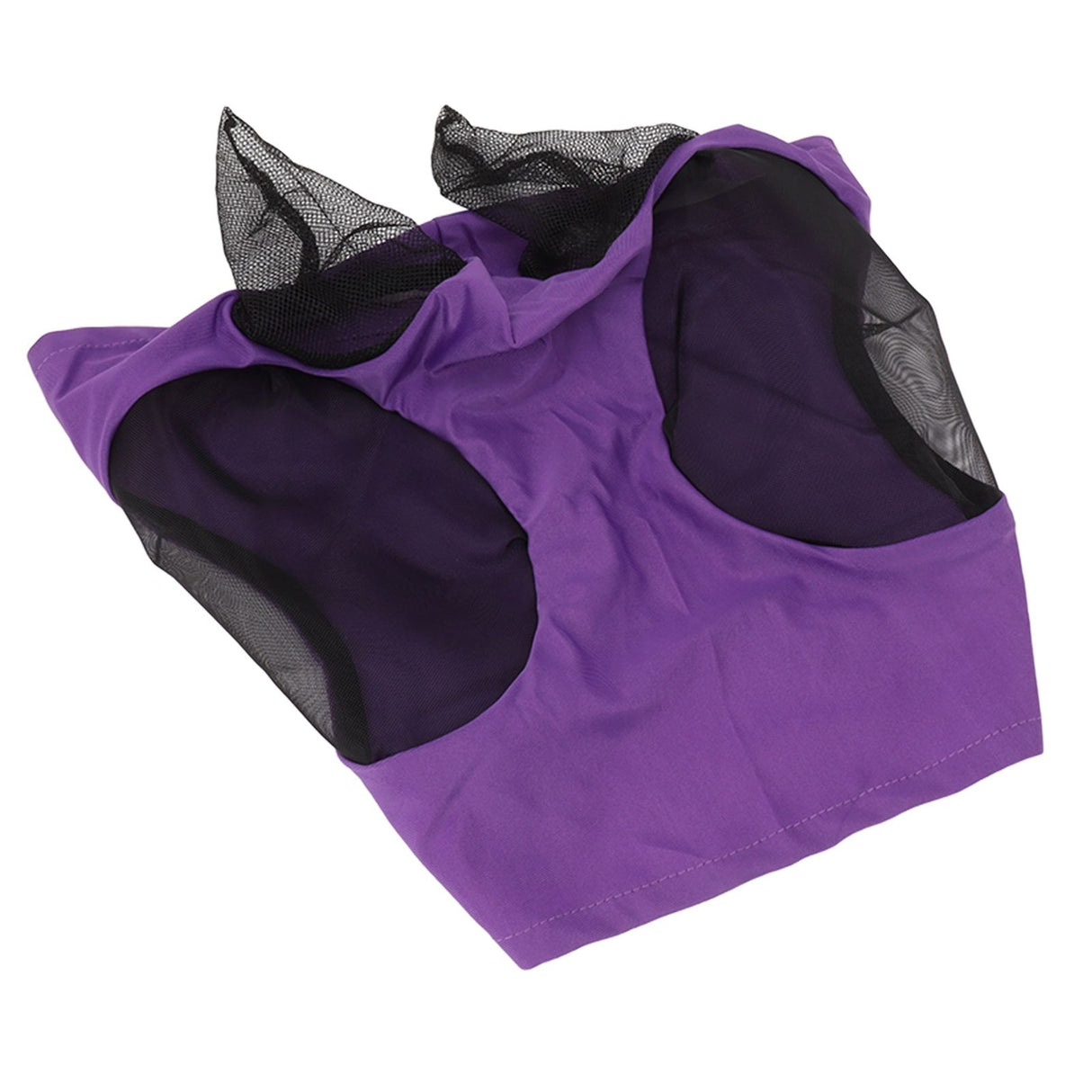 Horse Mesh Fly Mask Breathable Elastic Horse Face Mask with Ears Protection Riding Equestrian Equipment Purple