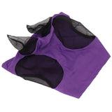 Horse Mesh Fly Mask Breathable Elastic Horse Face Mask with Ears Protection Riding Equestrian Equipment Purple