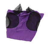 Horse Mesh Fly Mask Breathable Elastic Horse Face Mask with Ears Protection Riding Equestrian Equipment Purple