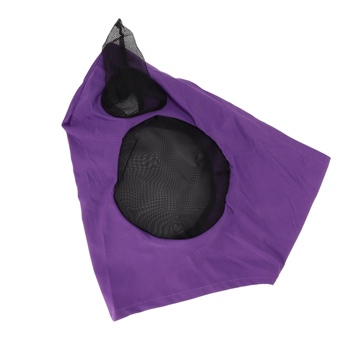 Horse Mesh Fly Mask Breathable Elastic Horse Face Mask with Ears Protection Riding Equestrian Equipment Purple