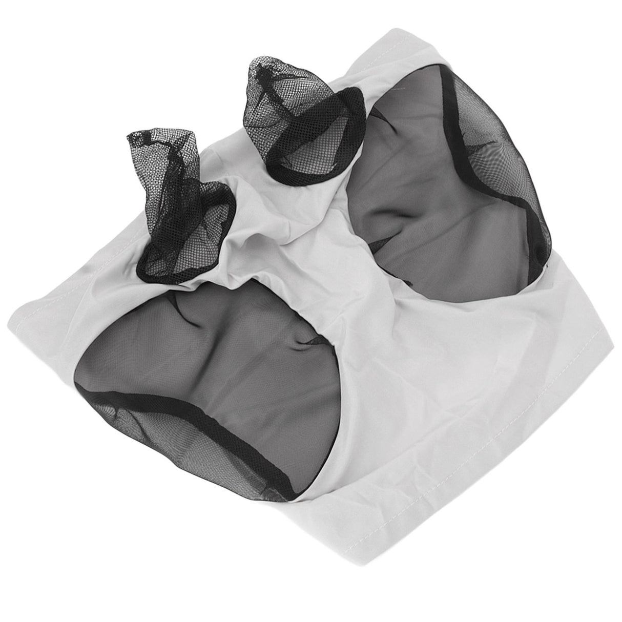 Horse Mesh Fly Mask Breathable Elastic Horse Face Mask with Ears Protection Riding Equestrian Equipment Gray
