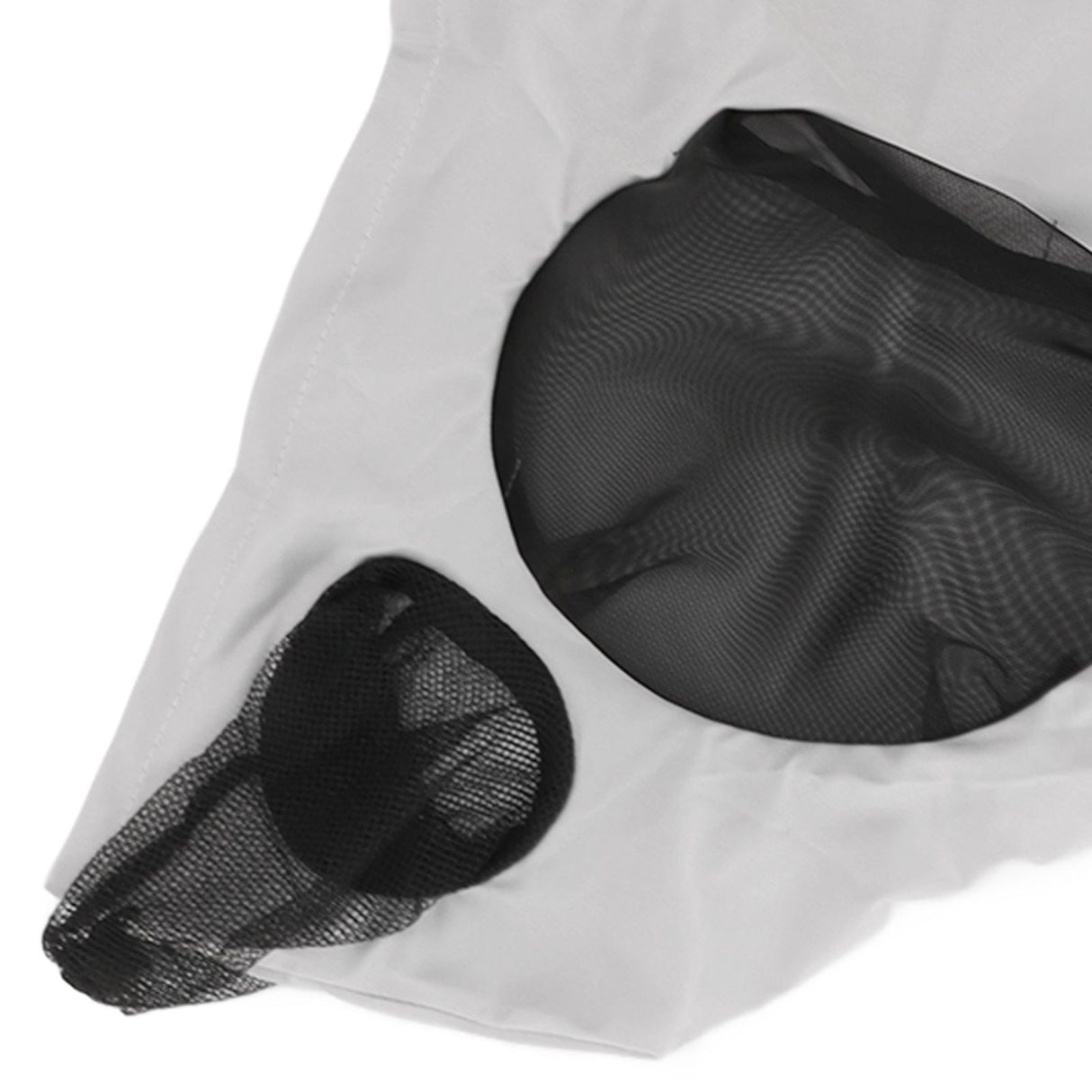 Horse Mesh Fly Mask Breathable Elastic Horse Face Mask with Ears Protection Riding Equestrian Equipment Gray