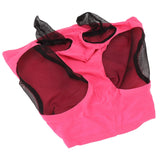 Horse Mesh Fly Mask Breathable Elastic Horse Face Mask with Ears Protection Riding Equestrian Equipment Rose Red - Side View