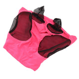 Horse Mesh Fly Mask Breathable Elastic Horse Face Mask with Ears Protection Riding Equestrian Equipment Rose Red