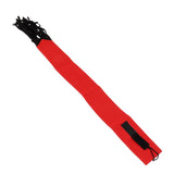 Horse Tail Protection Bag Non Woven Fabric Horsetail Guard with Fringe Hook and Loop Design Red - Top-Down View