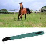 Horse Tail Protection Bag Non Woven Fabric Horsetail Guard with Fringe Hook and Loop Design Green - Extra Image