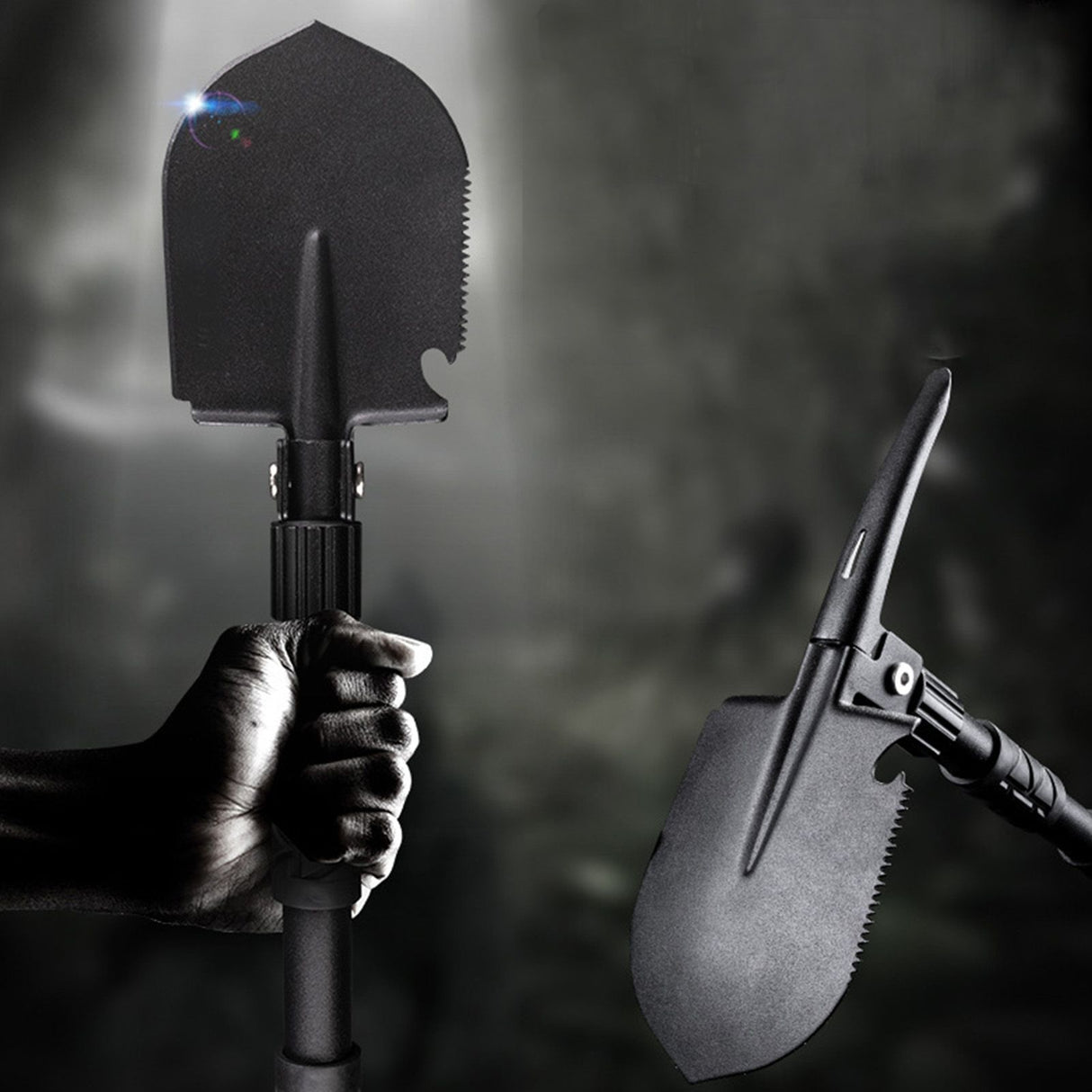 Folding Camping Shovel Alloy Steel Firefighting Shovel Entrenching Trowel Tool For Outdoor