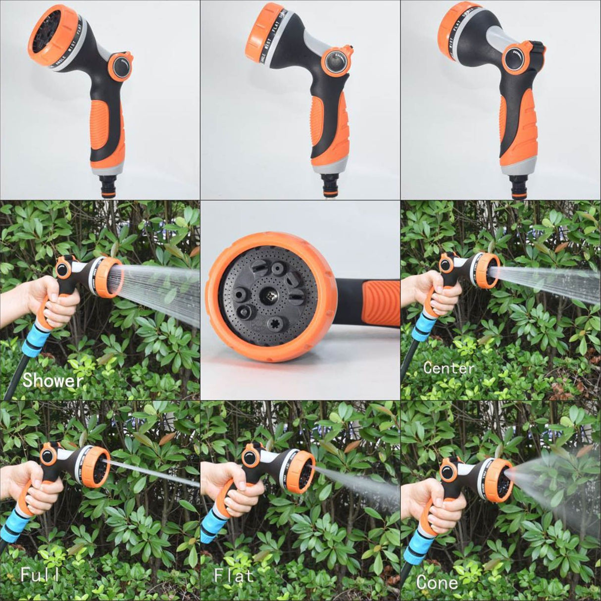 Garden Hose Nozzle Sprayer Heavy Duty Handheld Water Hose Nozzle High Pressure Garden Sprayer for Watering Plants Lawns