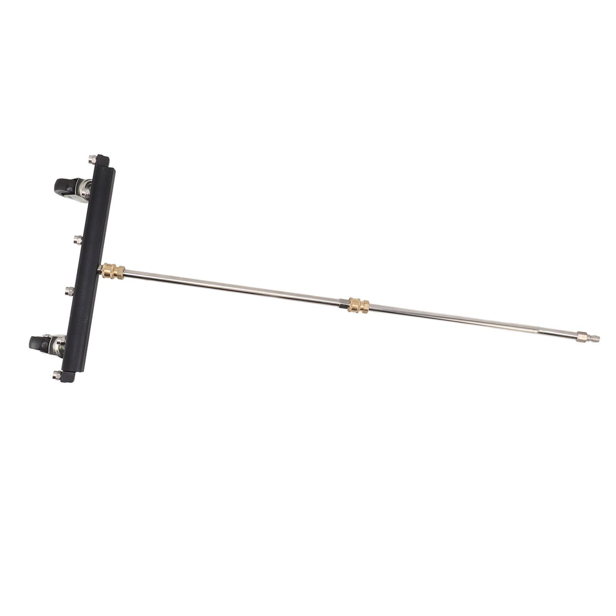 Pressure Washer Undercarriage Cleaner with 6 Nozzles 2 Extension Wands Under Car Water Broom with Swivel Wheel 4000psi Black Pavement Sprinkler
