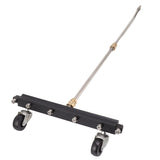 Pressure Washer Undercarriage Cleaner with 6 Nozzles 2 Extension Wands Under Car Water Broom with Swivel Wheel 4000psi Black Pavement Sprinkler