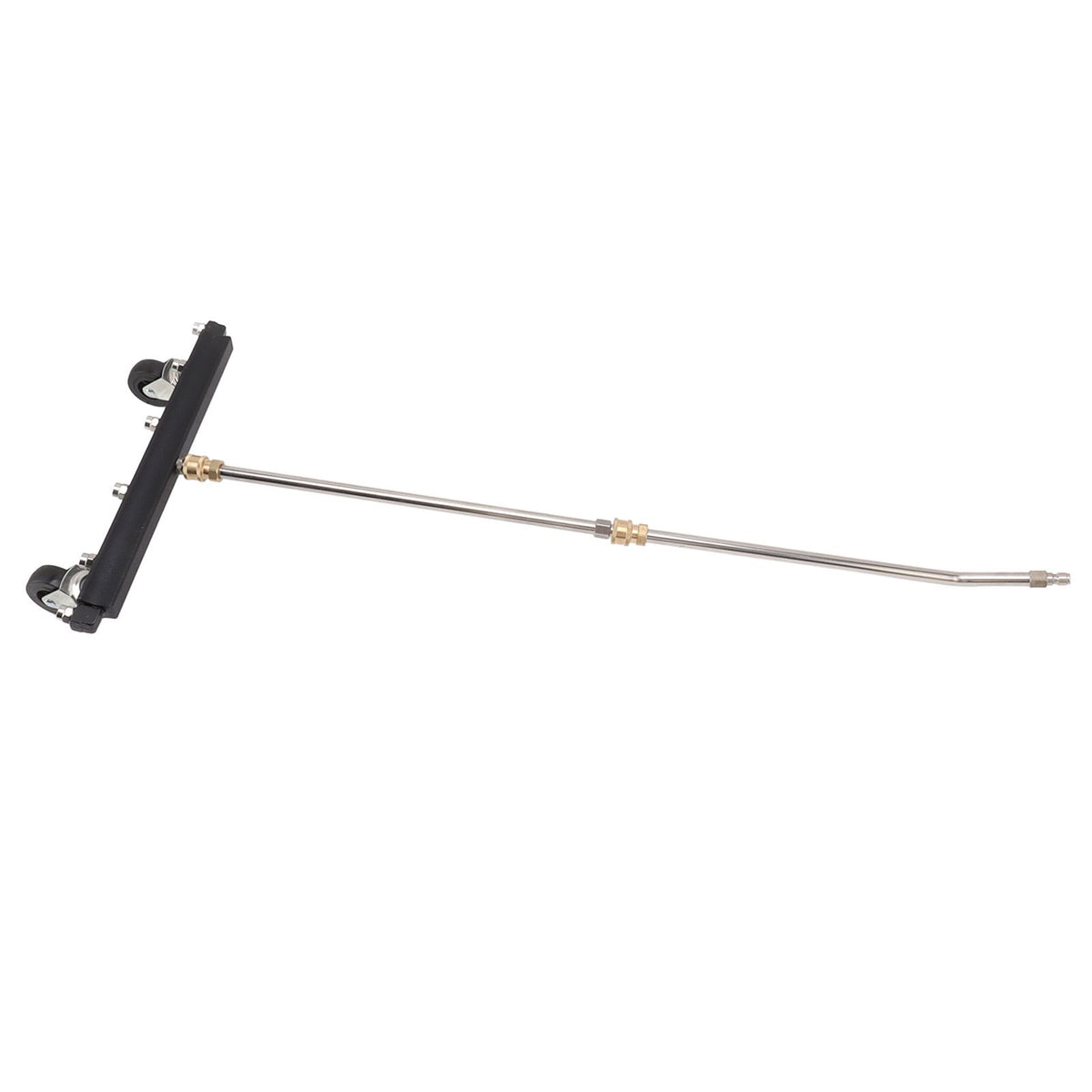 Pressure Washer Undercarriage Cleaner with 6 Nozzles 2 Extension Wands Under Car Water Broom with Swivel Wheel 4000psi Black Pavement Sprinkler