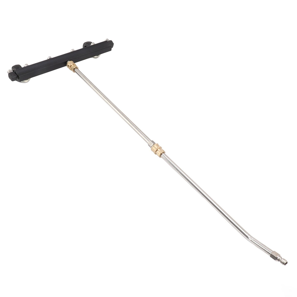 Pressure Washer Undercarriage Cleaner with 6 Nozzles 2 Extension Wands Under Car Water Broom with Swivel Wheel 4000psi Black Pavement Sprinkler
