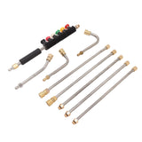 Pressure Washer Extension Wand 5 Straight Rod 3 Curve Rod Set Power Washer Lance with 6 Nozzles 1/4in Quick Connect - Extra Image