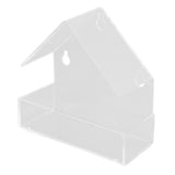 Window Bird Feeder with Suction Cup Window Acrylic Bird Feeding House Tray for Farm Garden - Side View