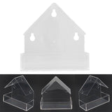 Window Bird Feeder with Suction Cup Window Acrylic Bird Feeding House Tray for Farm Garden