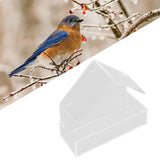 Window Bird Feeder with Suction Cup Window Acrylic Bird Feeding House Tray for Farm Garden